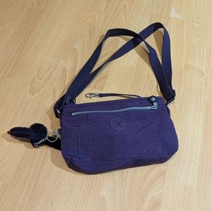 Kipling purple crossbody with keychain